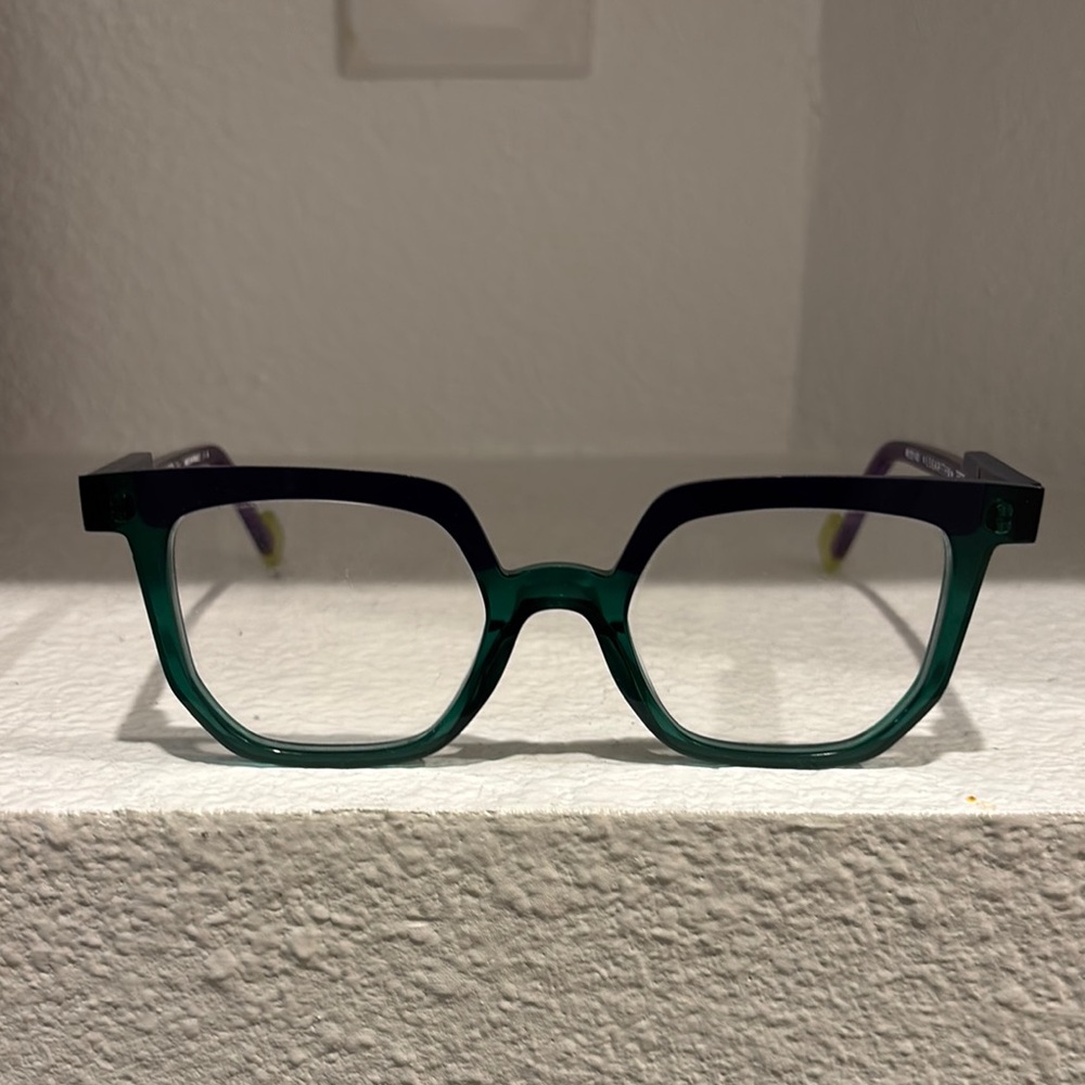 Anne & Valentin Stylish Green Square Glasses